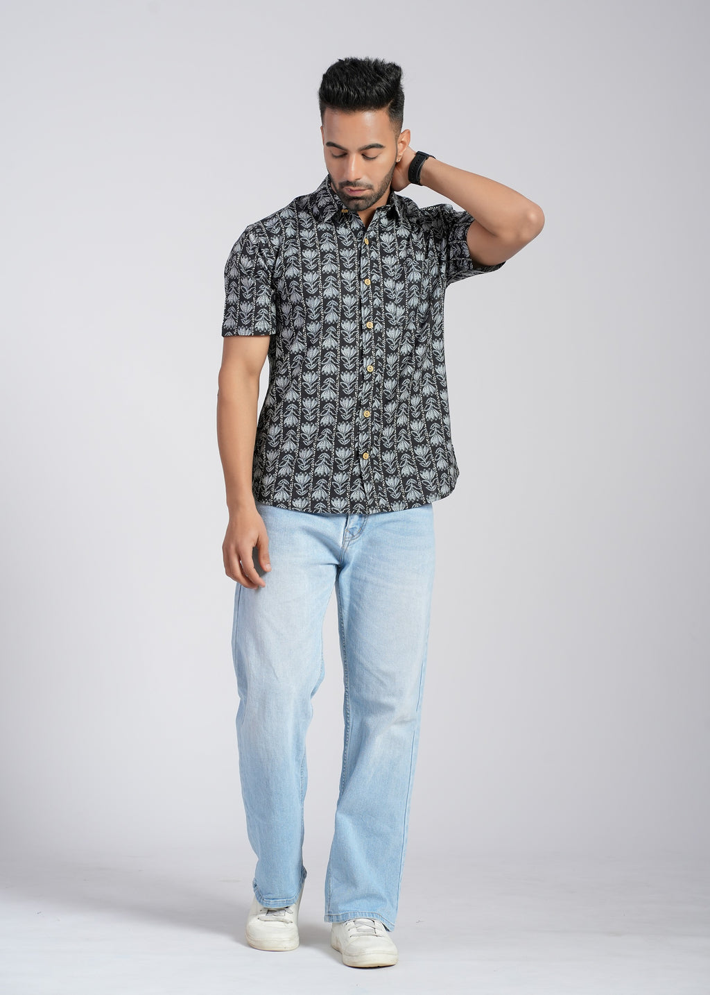 Cotton Printed Half Sleeve Shirt