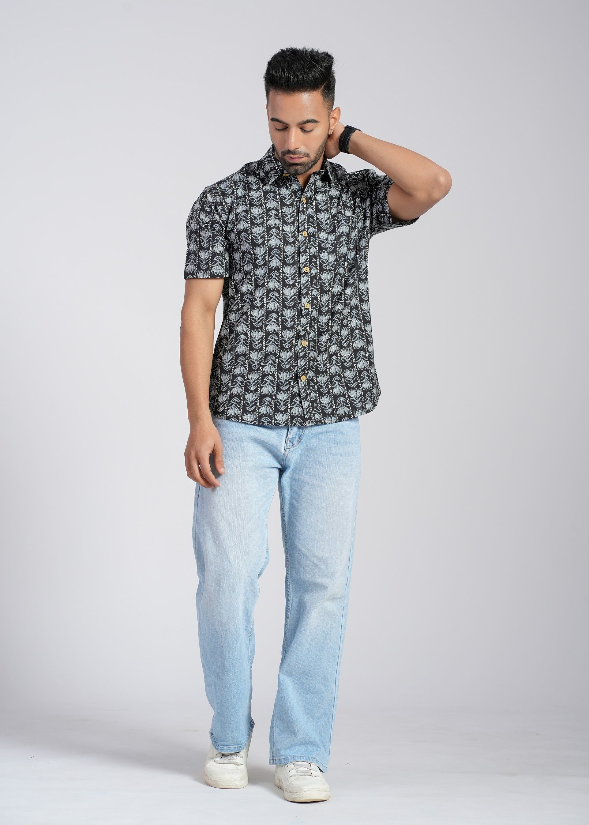 Cotton Printed Half Sleeve Shirt
