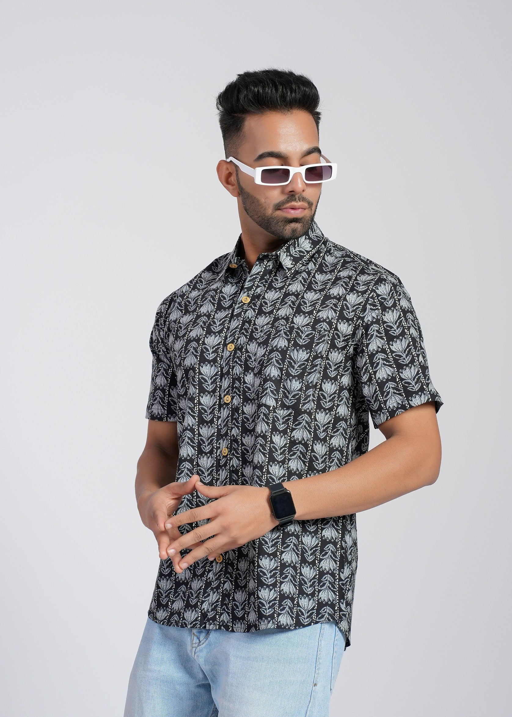 Cotton Printed Half Sleeve Shirt