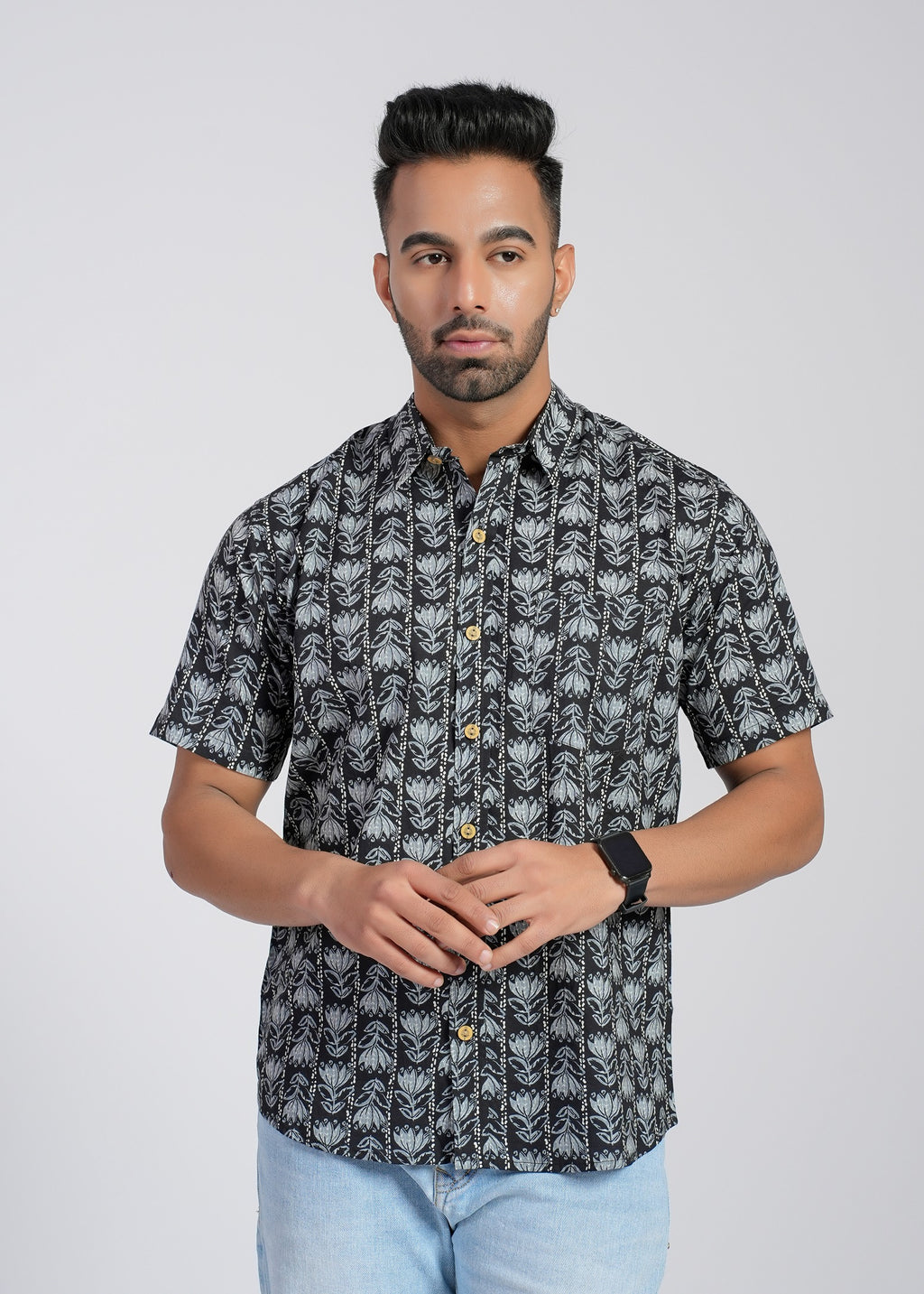 Cotton Printed Half Sleeve Shirt