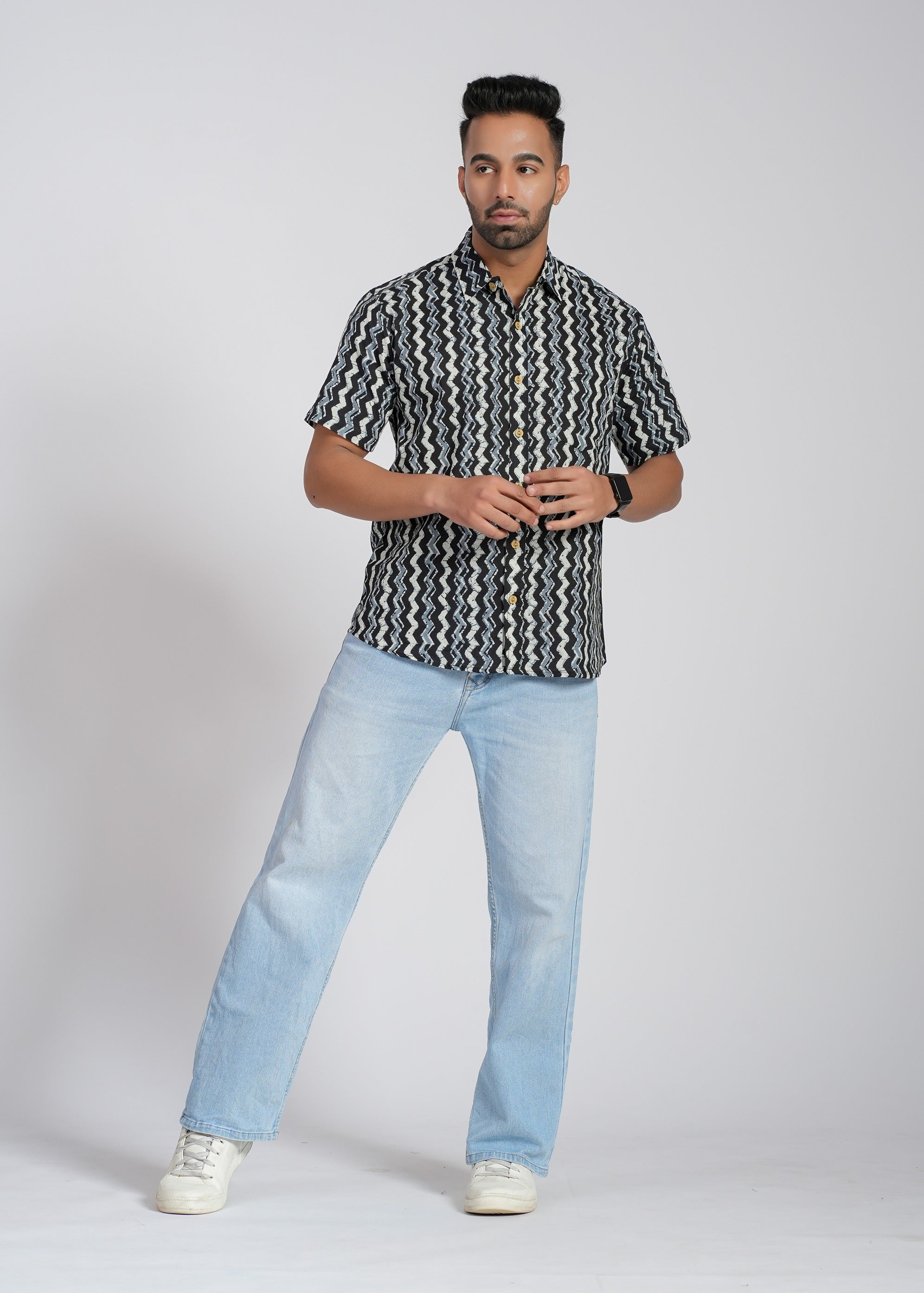 Cotton Printed Half Sleeve Shirt
