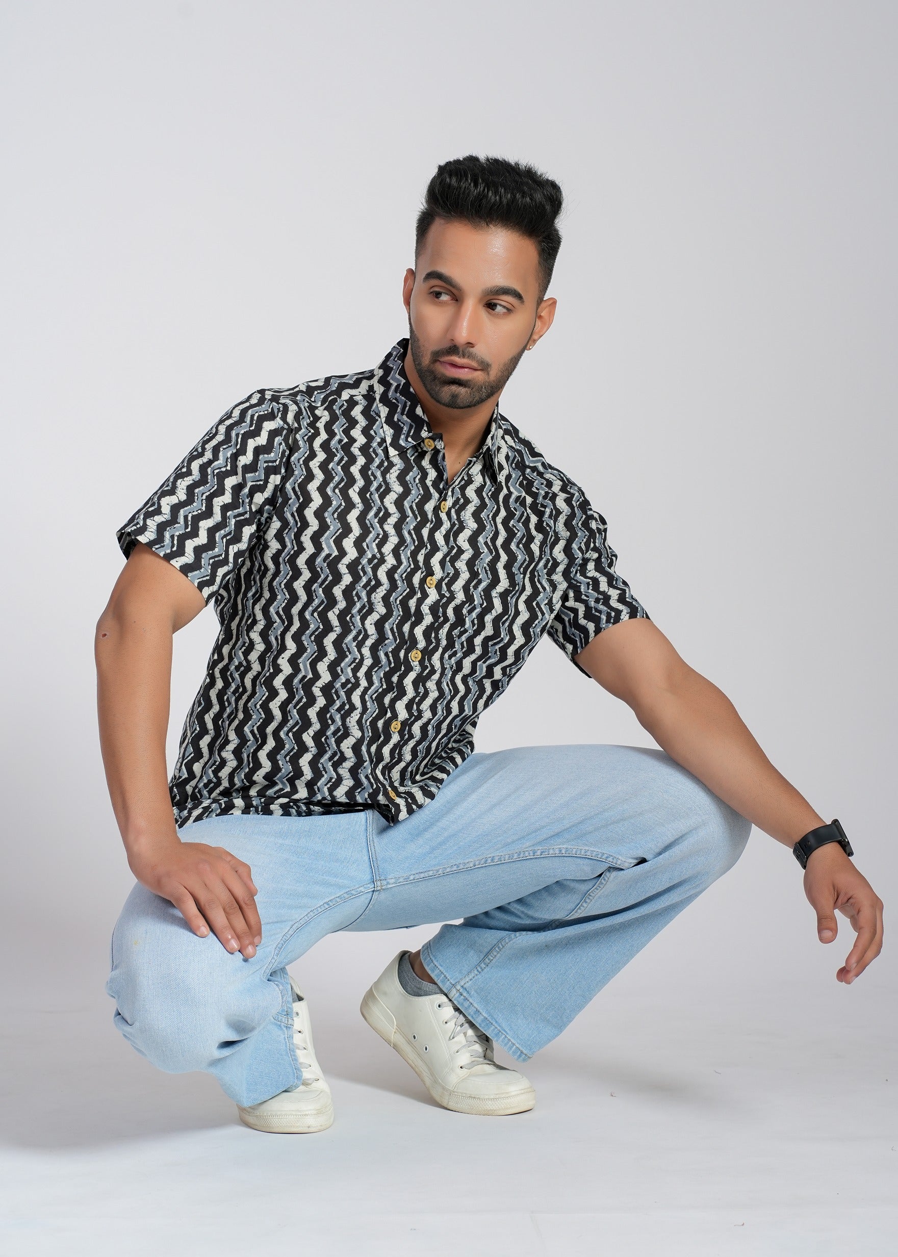 Cotton Printed Half Sleeve Shirt