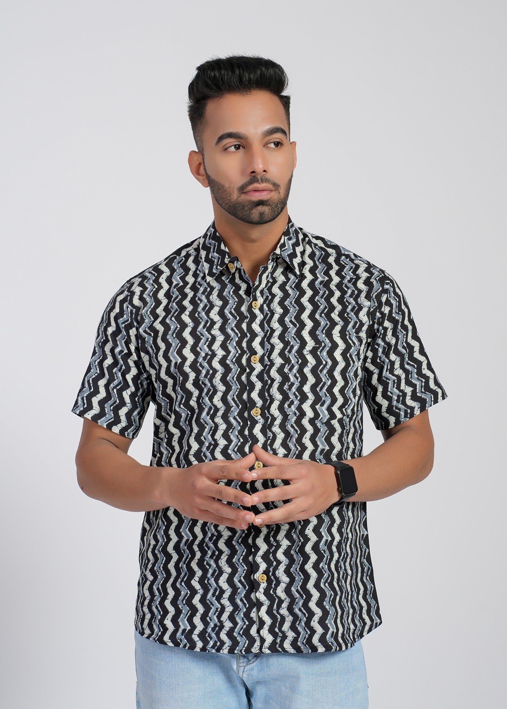 Cotton Printed Half Sleeve Shirt