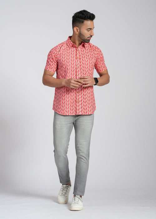 Cotton Printed Half Sleeve Shirt