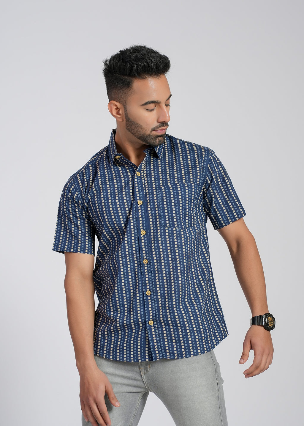 Cotton Printed Half Sleeve Shirt