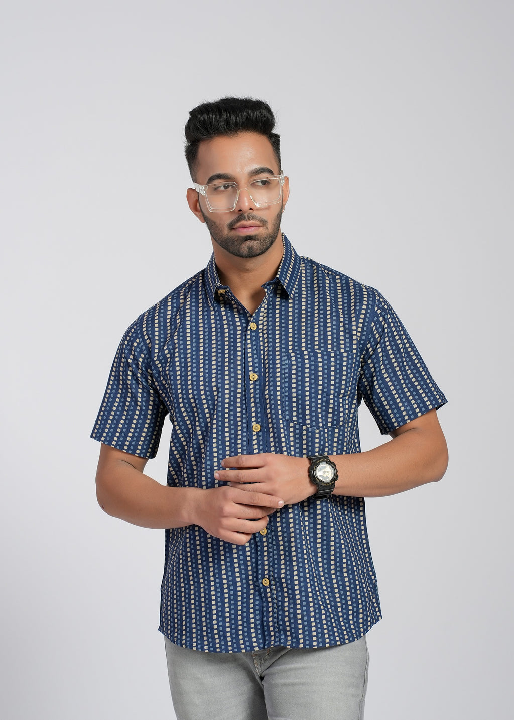 Cotton Printed Half Sleeve Shirt