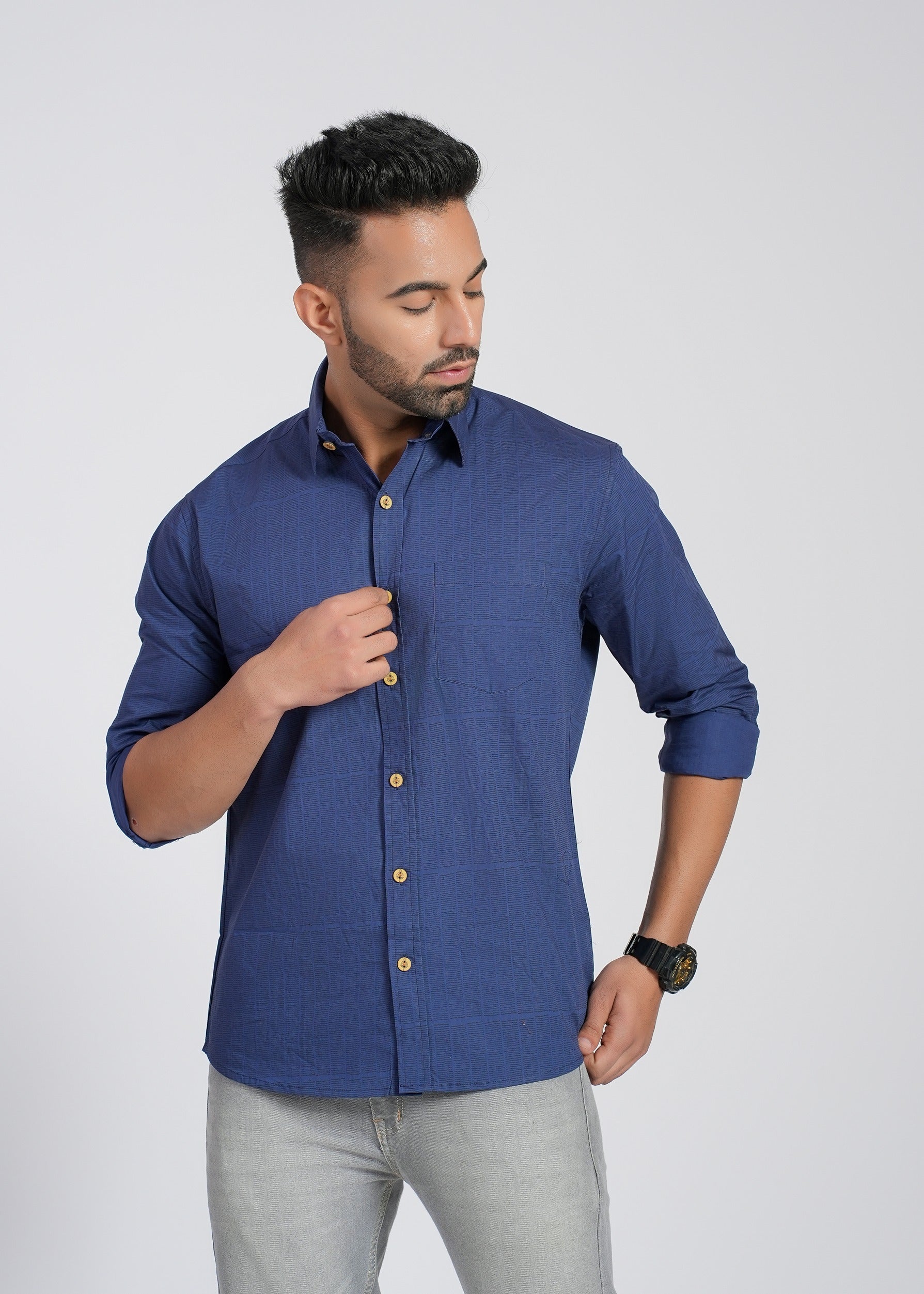 Cotton Poplin Full Sleeve Printed Shirt