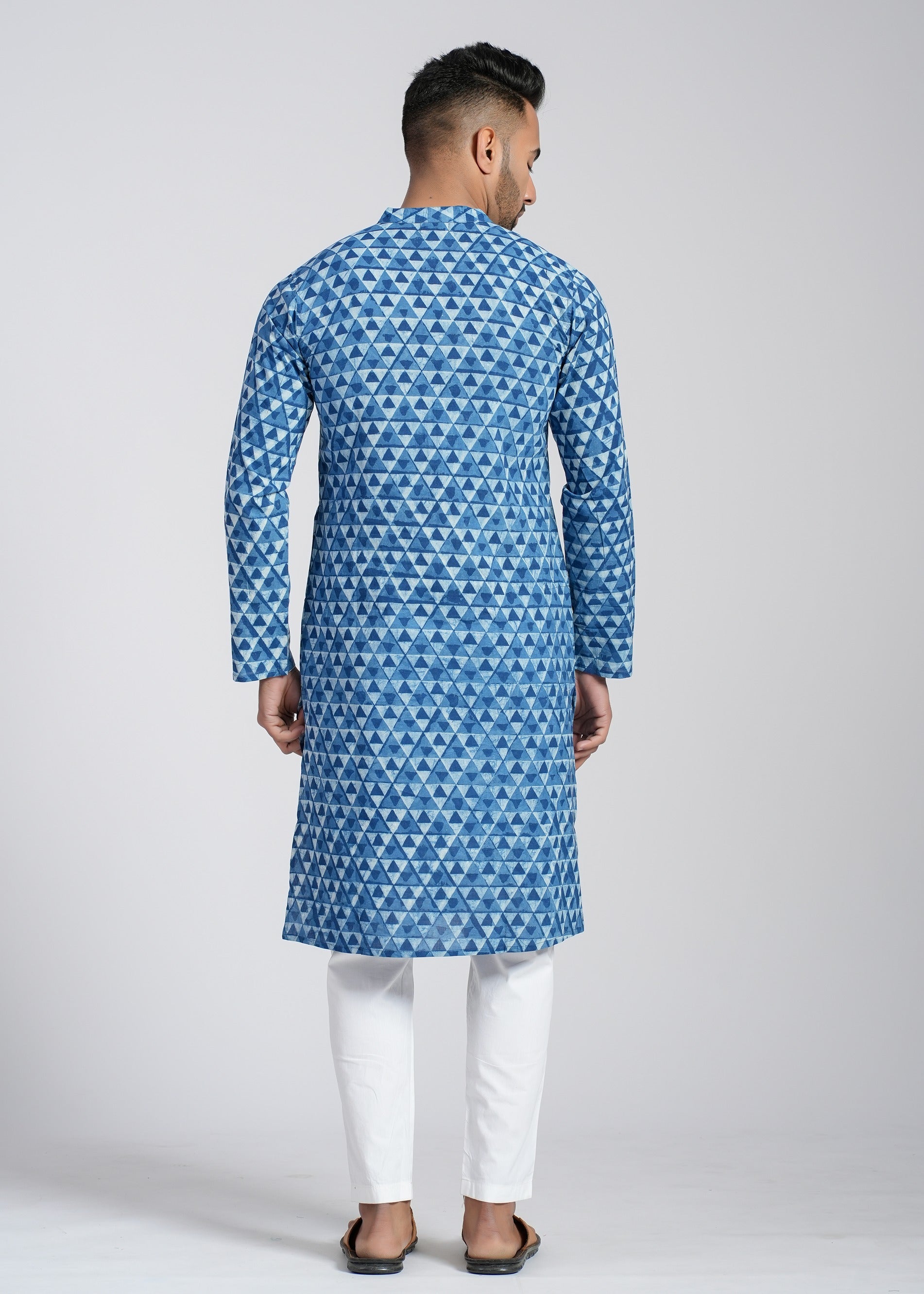 Natural Indigo Cotton Full Sleeve Kurtas