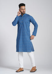 Cotton Block Printed Full Sleeve Kurtas