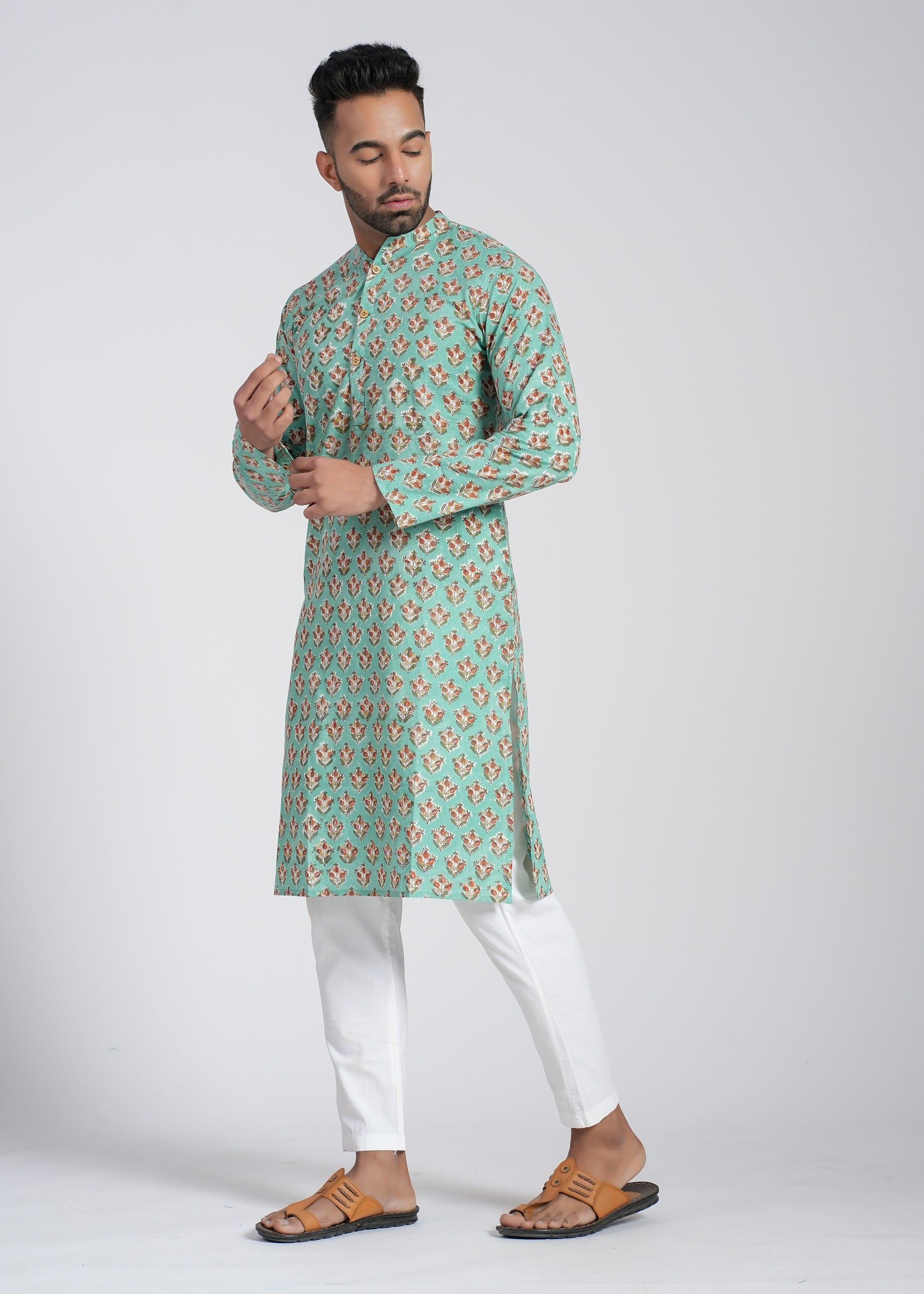 Cotton Printed Full Sleeve Kurtas