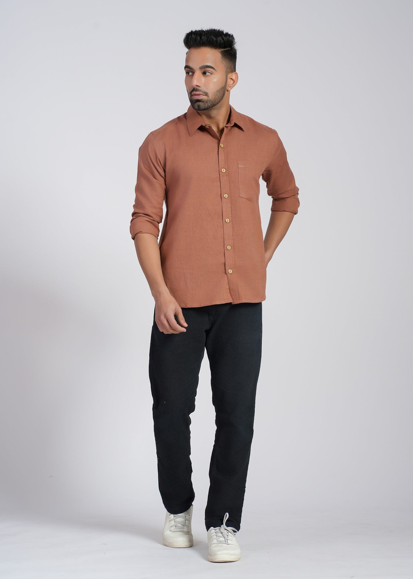 Cotton Flax Full Sleeve Shirt