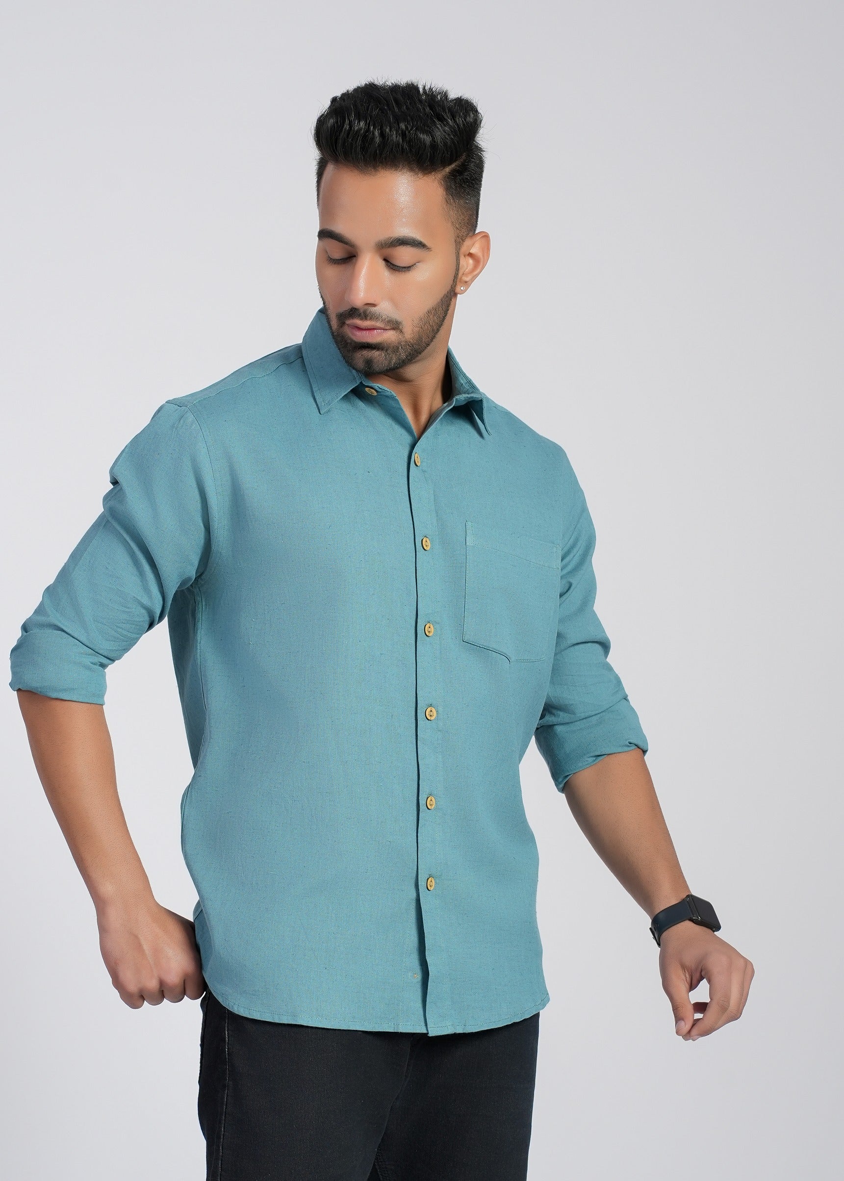 Cotton Flax Full Sleeve Shirt