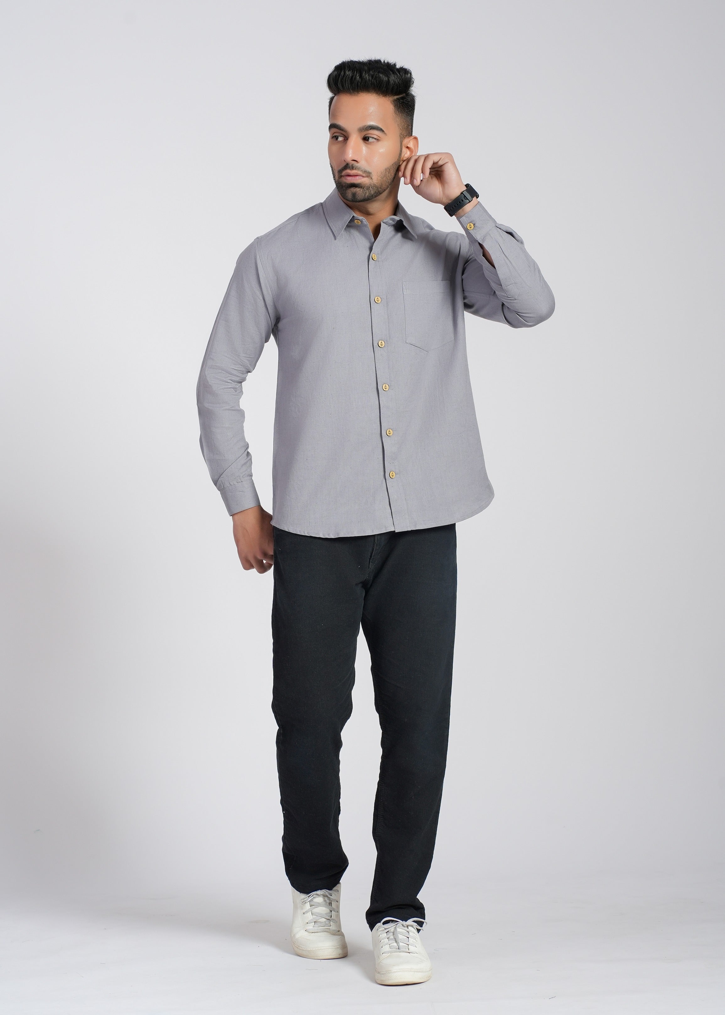 Cotton Flax Full Sleeve Shirt