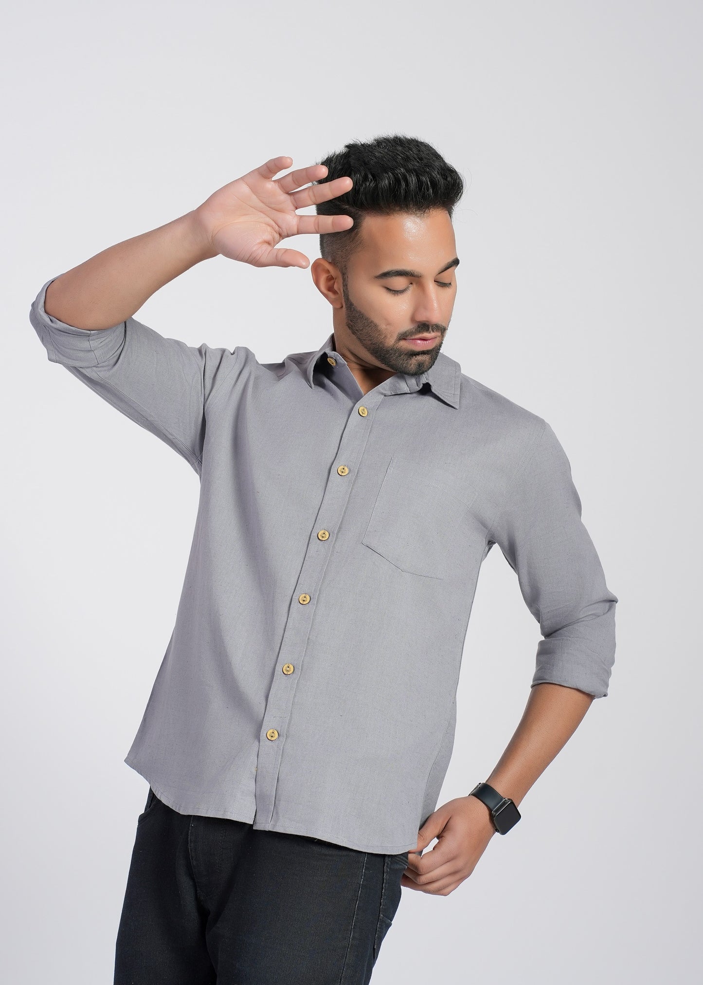Cotton Flax Full Sleeve Shirt