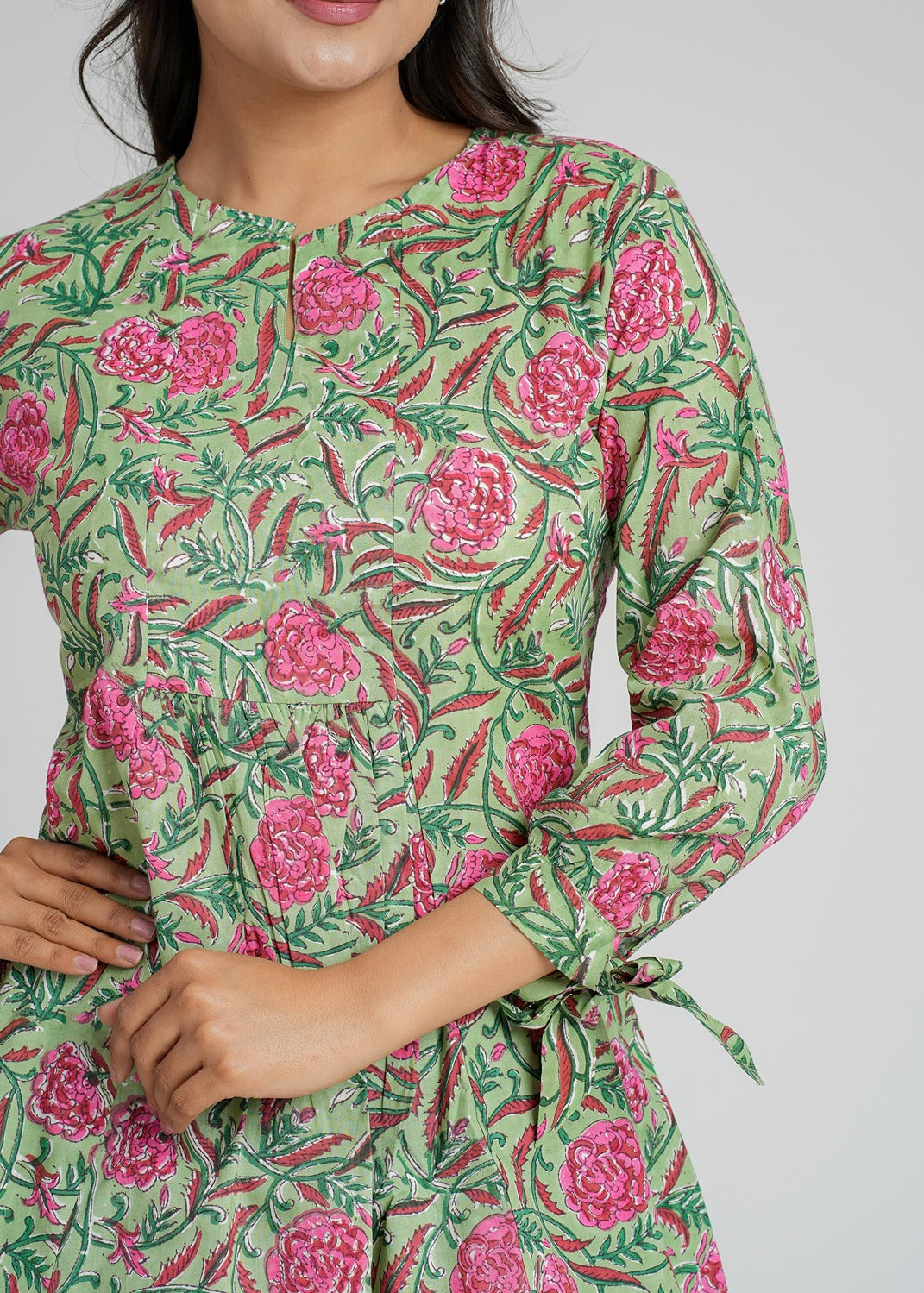 Block Printed Cotton Short Top