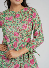 Block Printed Short Top