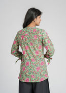 Block Printed Cotton Short Top