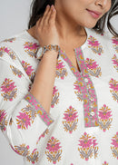 Block Printed Cotton Short Kurti