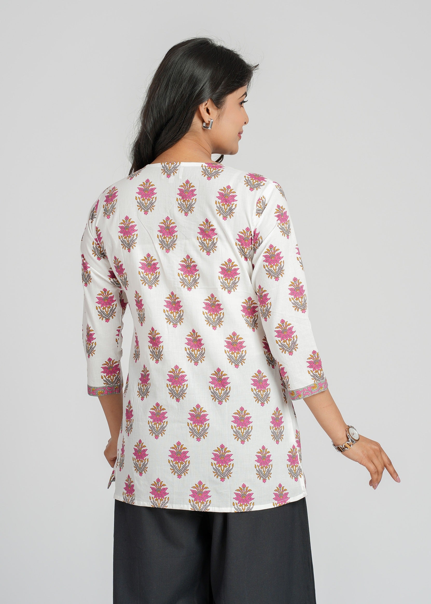 Block Printed Short Kurti