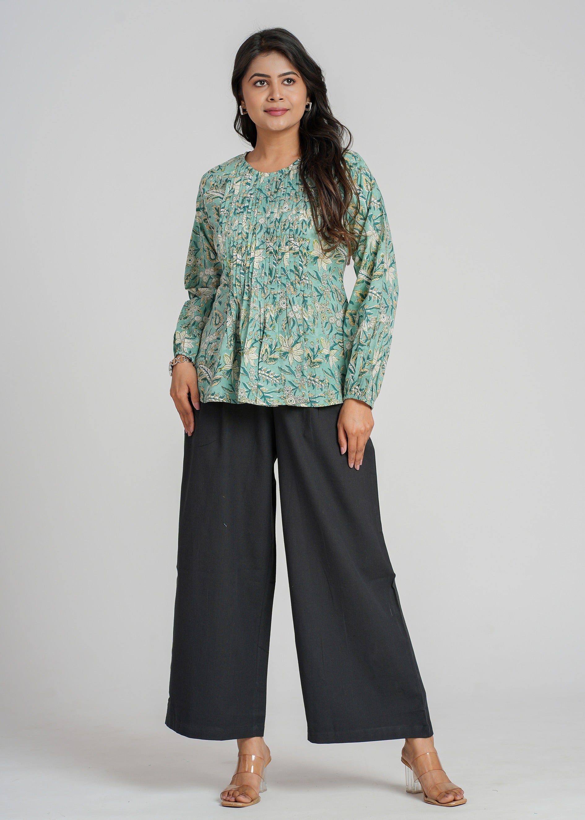 Gardenia Block Printed Short Top
