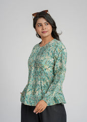 Gardenia Block Printed Short Top