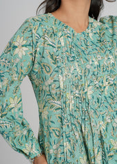 Gardenia Block Printed Short Top