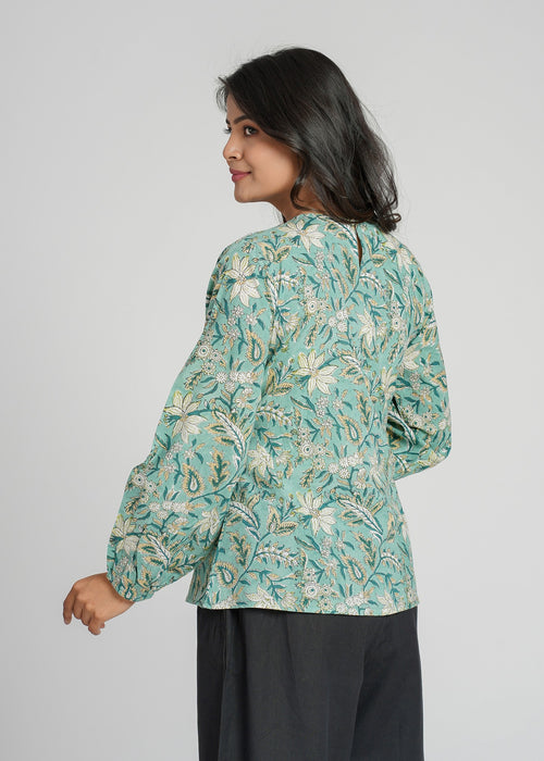 Block Printed Cotton Short Top