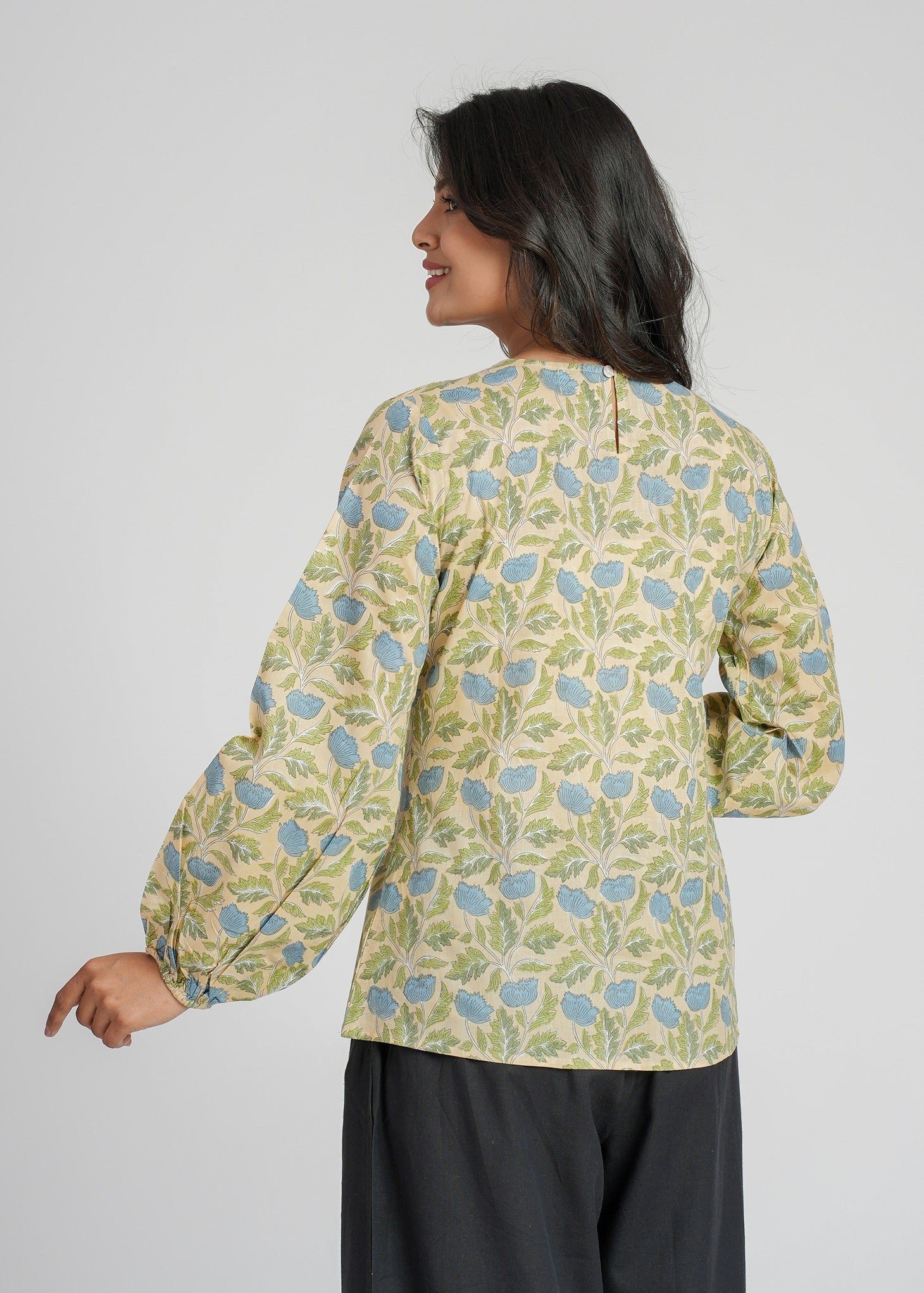 Block Printed Cotton Short Top
