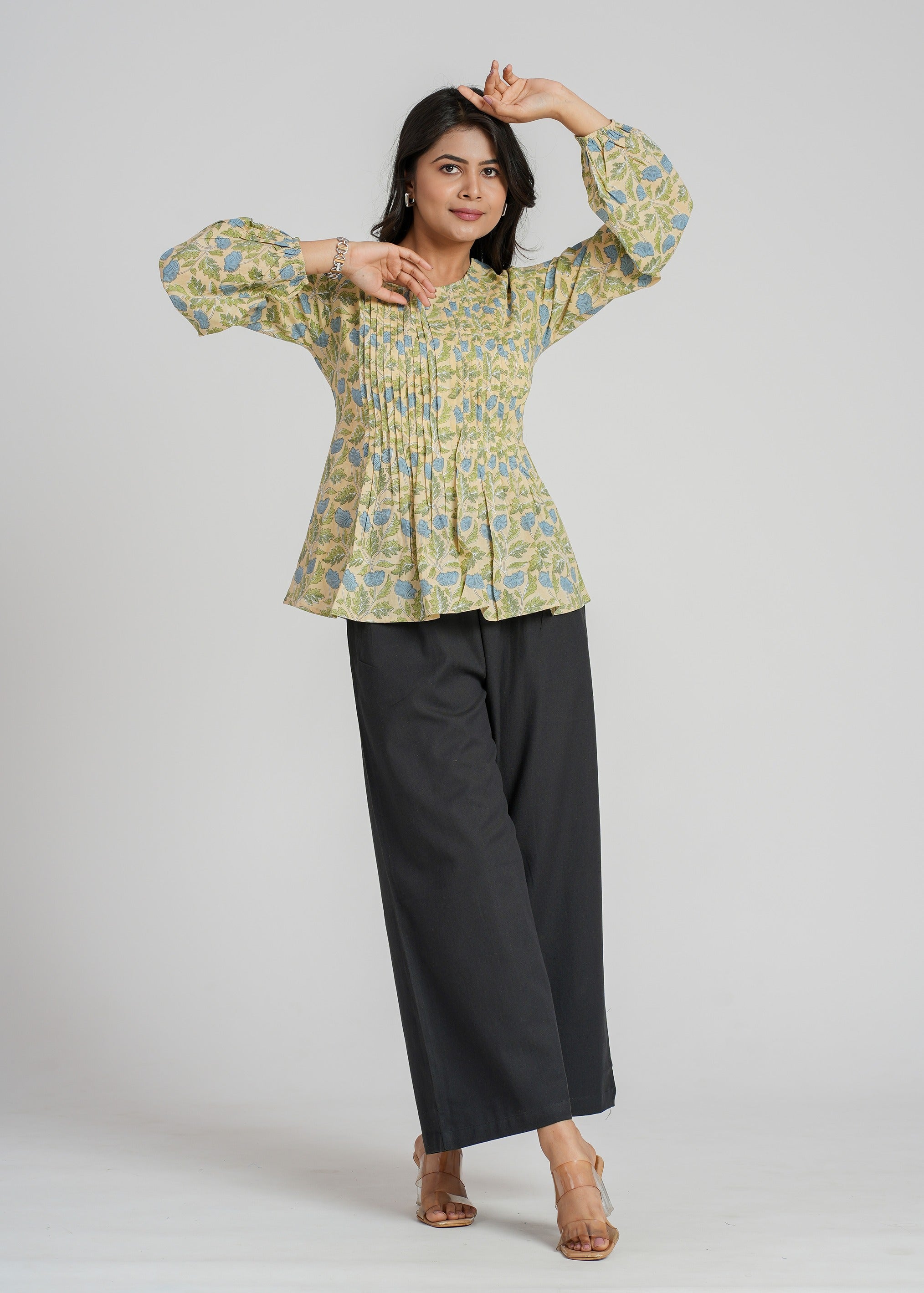 Block Printed Cotton Short Top