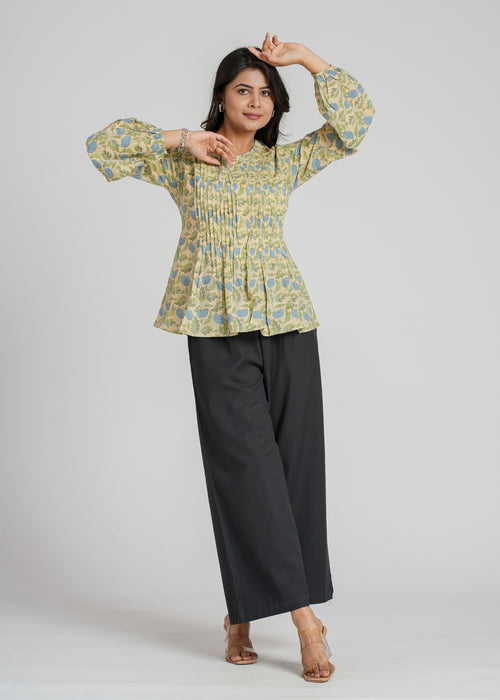 Block Printed Cotton Short Top