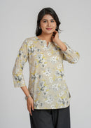 Block Printed Cotton Short Kurti