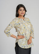 Block Printed Cotton Short Kurti