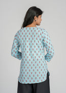 Block Printed Cotton Short Kurti