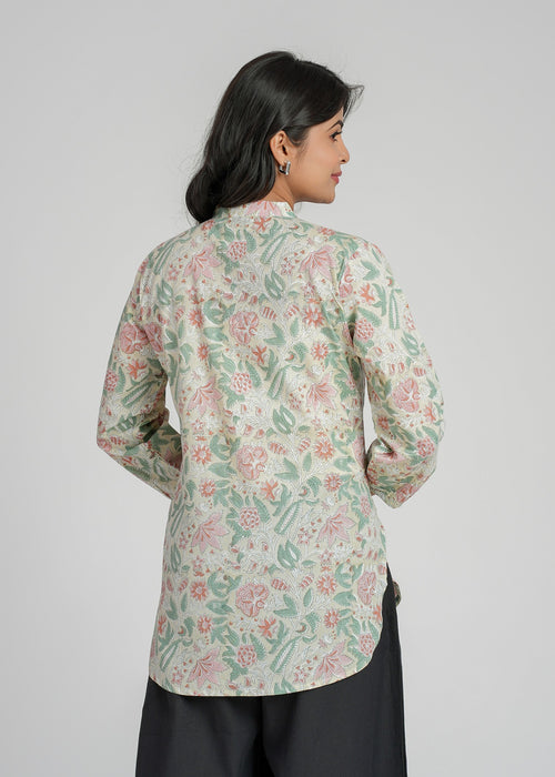Block Printed Cotton Short Kurti
