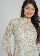 Block Printed Cotton Short Kurti