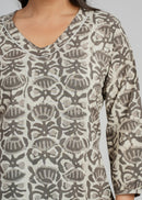 Block Printed Cotton Short Kurti