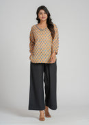 Block Printed Cotton Short Kurti