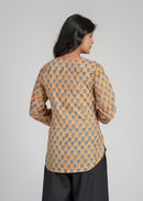 Block Printed Cotton Short Kurti