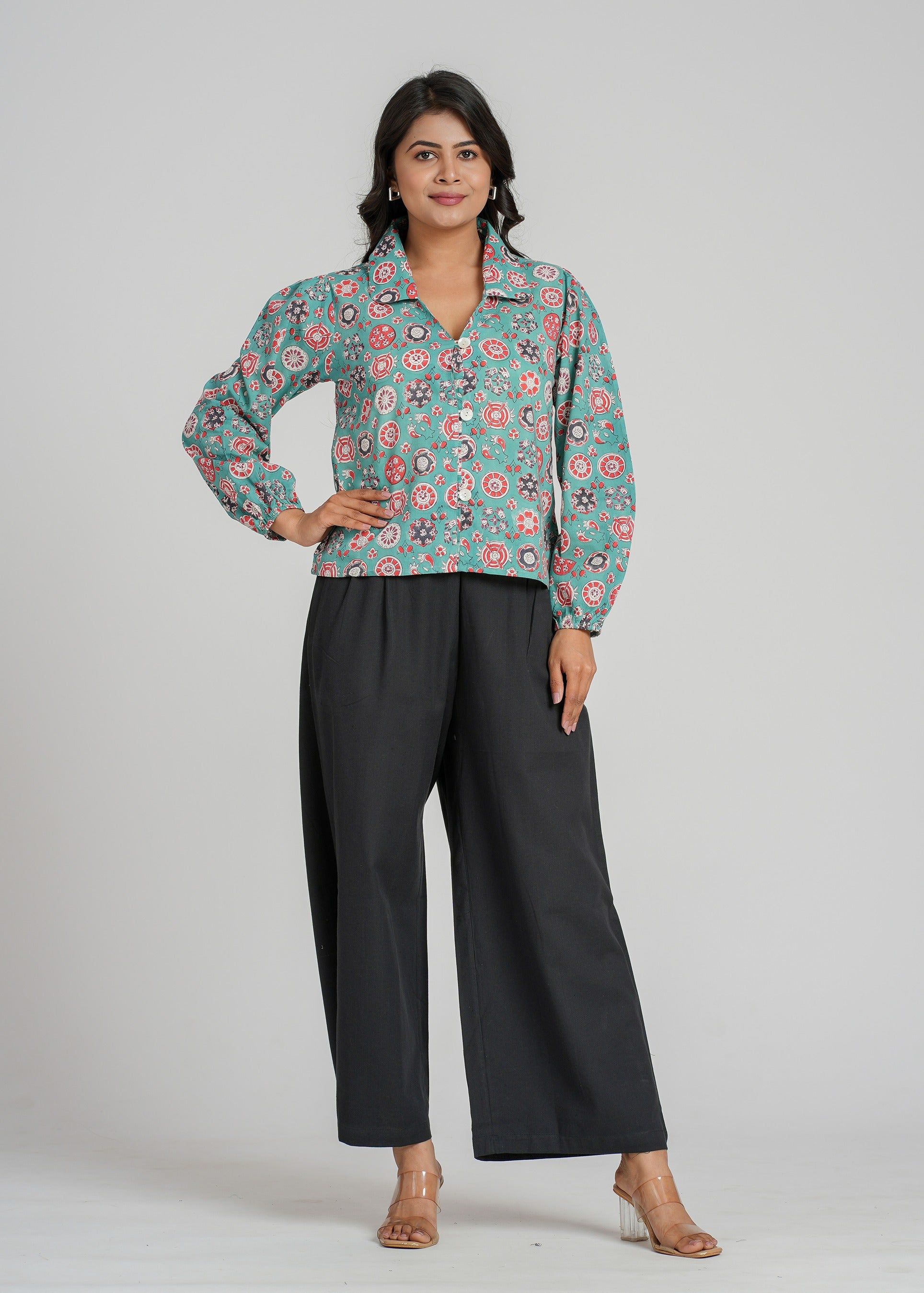 Women’s Cotton Block Printed Short Top