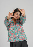Women’s Cotton Block Printed Short Top