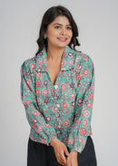 Women’s Cotton Block Printed Short Top