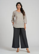Block Printed Cotton Short Kurti