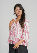 Block Printed Cotton Short Top
