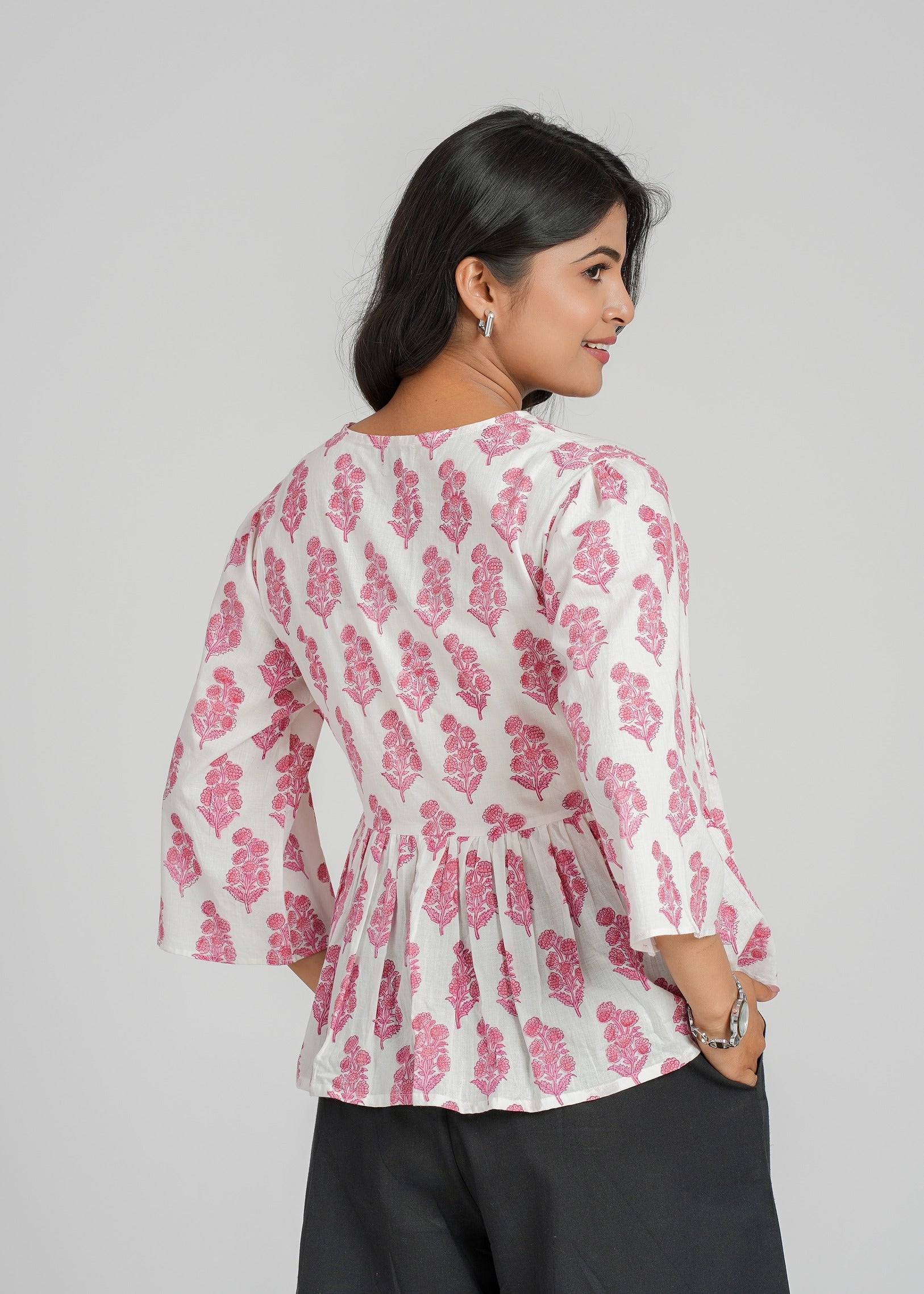 Block Printed Cotton Short Top