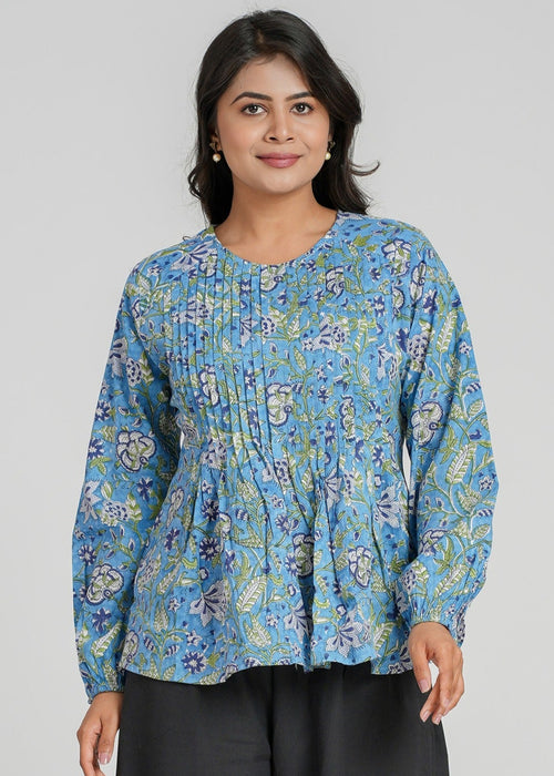 Block Printed Cotton Short Top