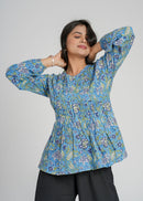Block Printed Cotton Short Top