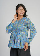 Block Printed Cotton Short Top