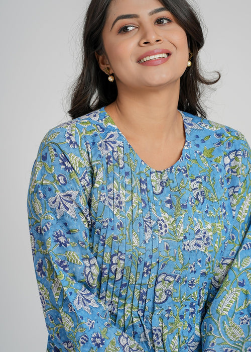 Block Printed Cotton Short Top