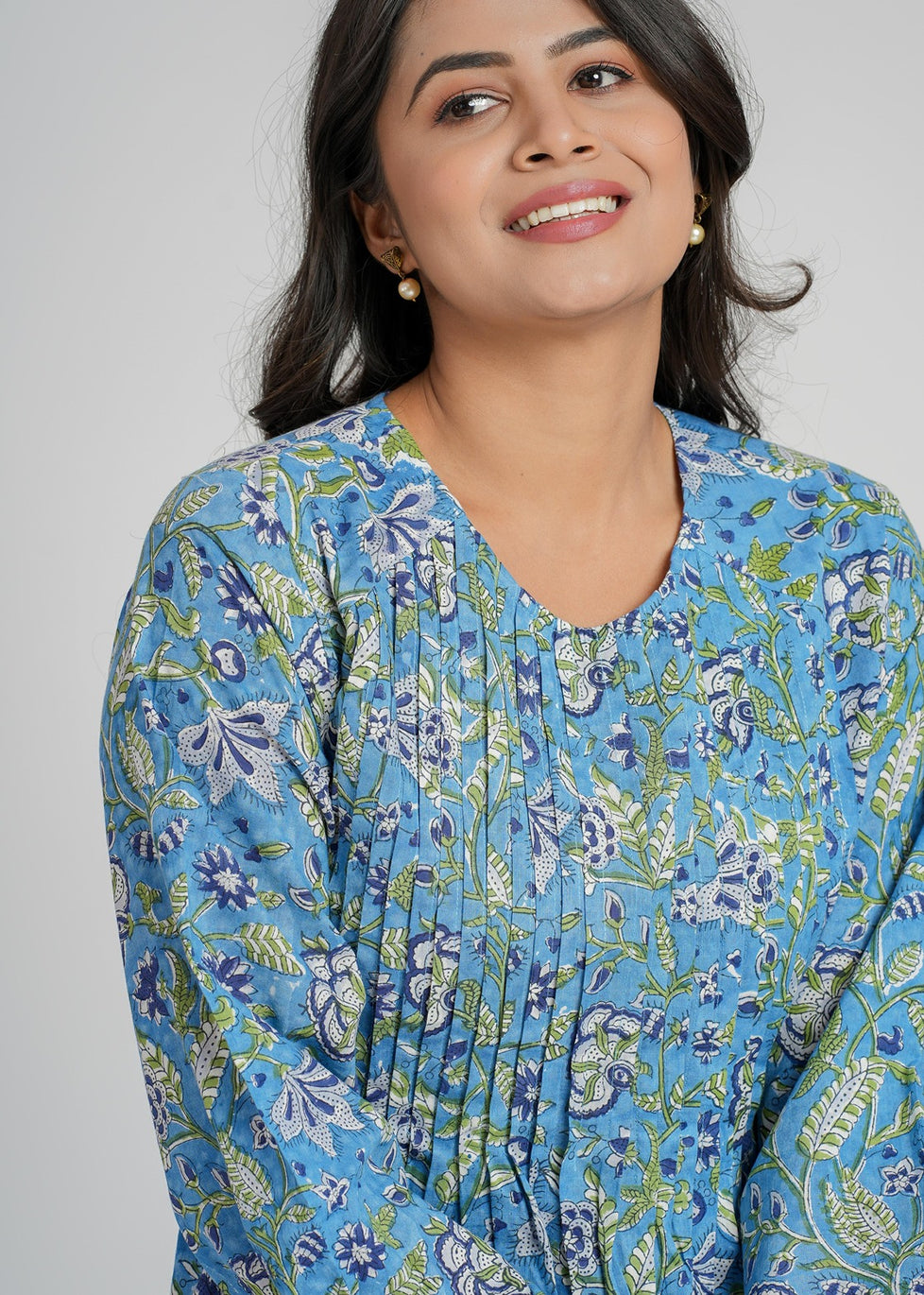 Block Printed Cotton Short Top