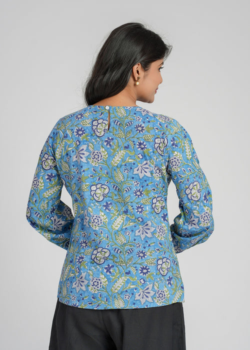 Block Printed Cotton Short Top